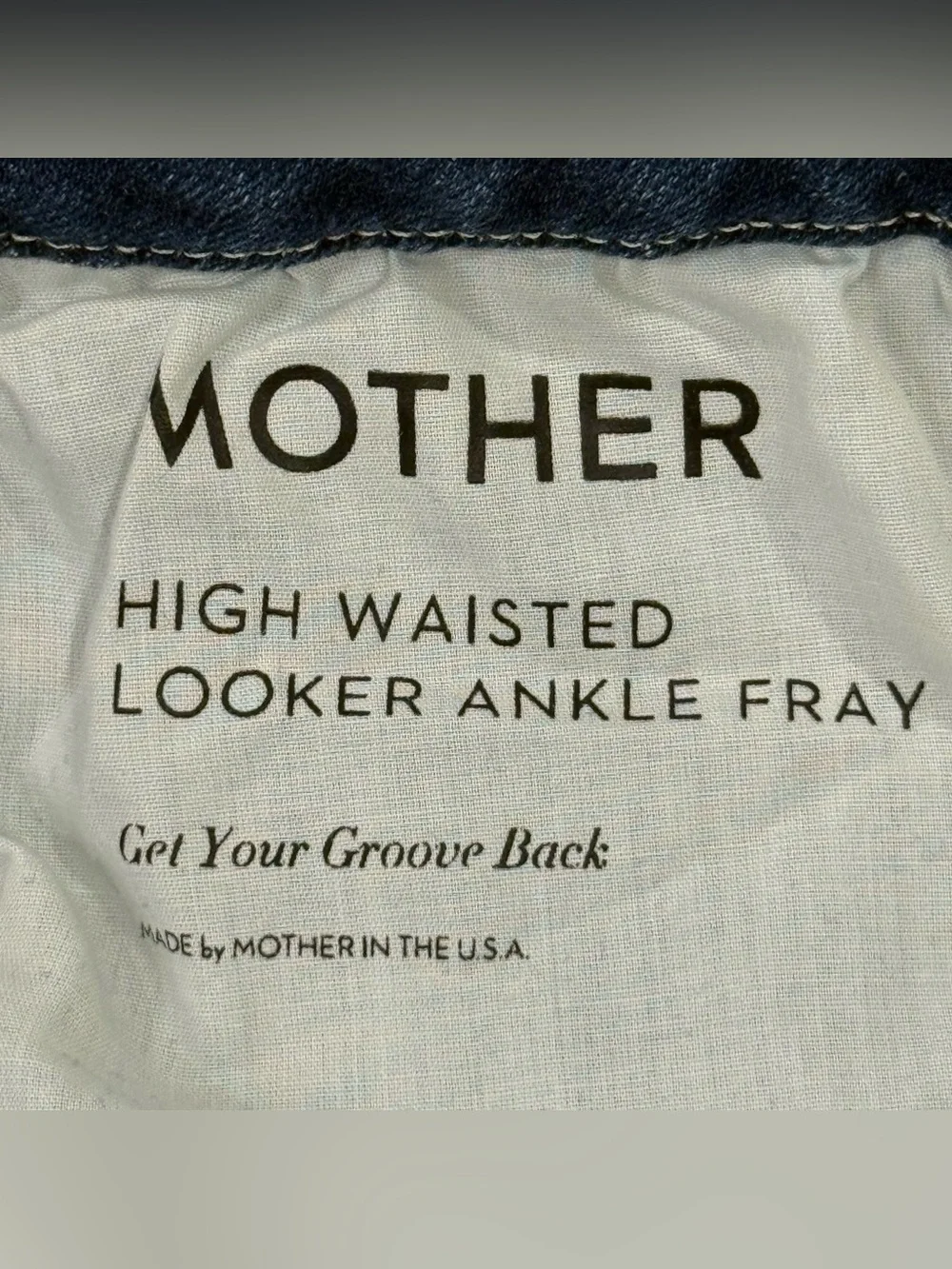 Mother High Waisted Looker Ankle Fray Jeans 26 Skinny Distressed Minimal Chic